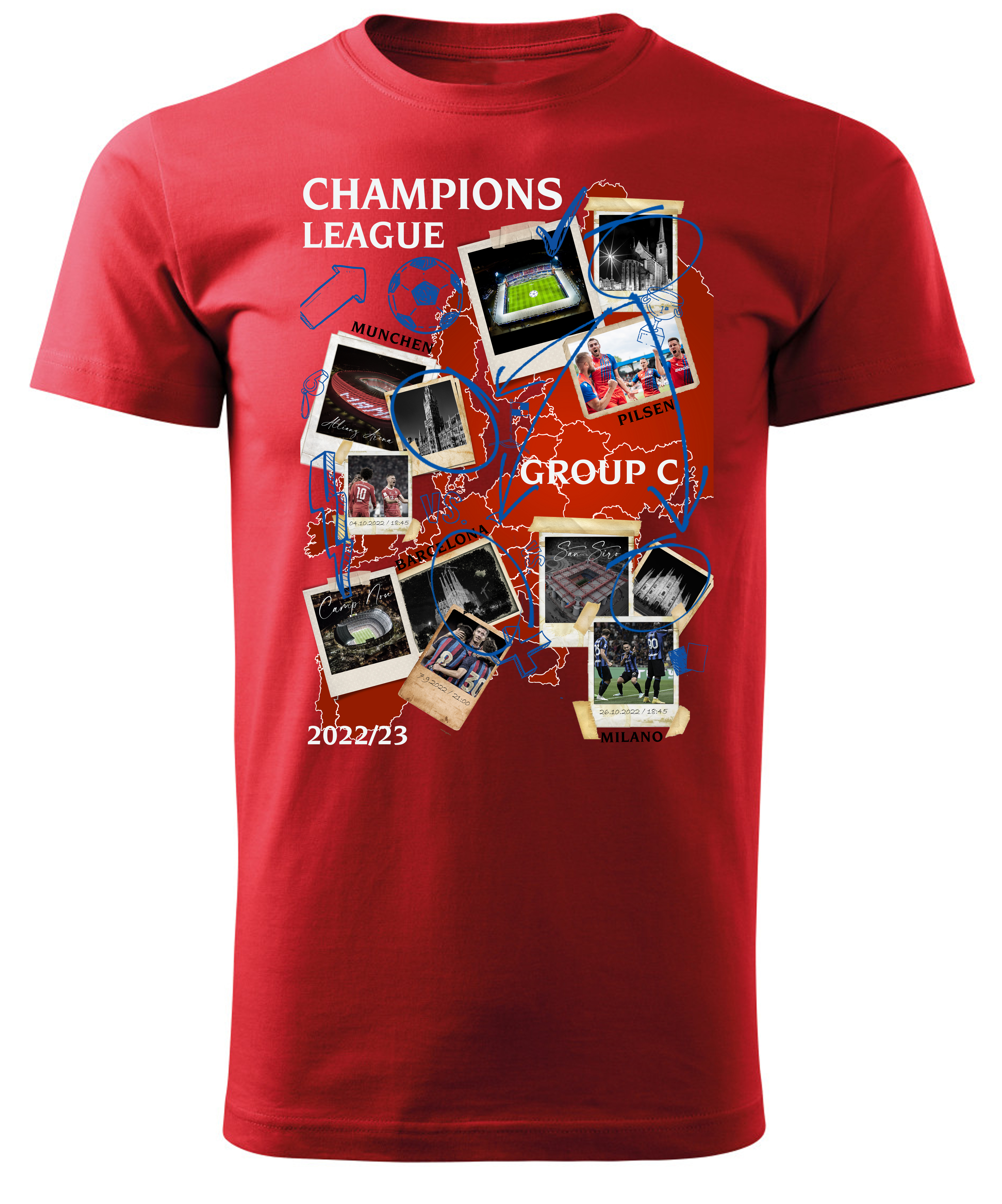 CHAMPIONS (tričko, pánské, červené)